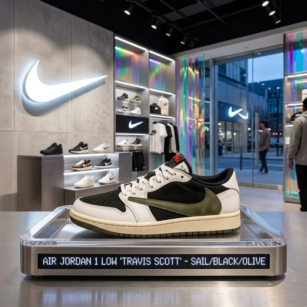 Travis Scott x Air Jordan 1 OG SP Low Black Olive